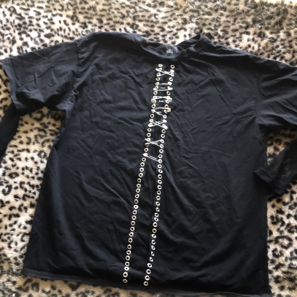 Fishnet Safety Pin shirt